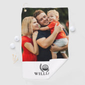 Serviette De Golf Personalized Name Monogram Photo (En situation)