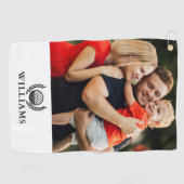 Serviette De Golf Personalized Name Monogram Photo (Horizontal)