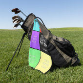 Serviette De Golf Personalized Photo Collage  (Vert)