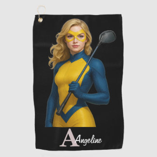 Serviette De Golf Personalized Superhero Golf Towel