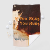 Serviette De Golf Personnalisable Rust Art Cool Amusant unique (En situation)
