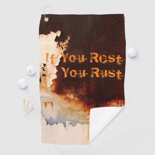 Serviette De Golf Personnalisable Rust Art Cool Amusant unique (En situation)