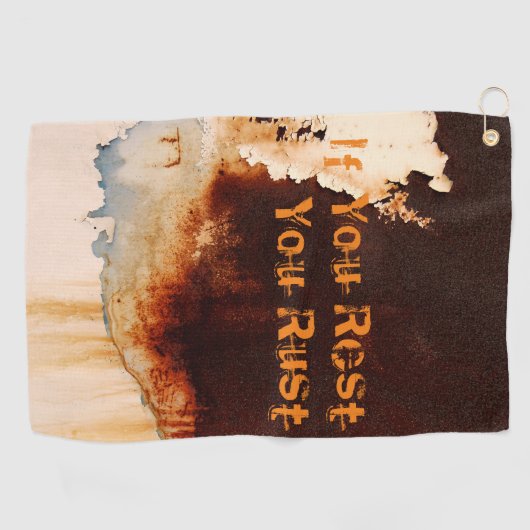 Serviette De Golf Personnalisable Rust Art Cool Amusant unique (Horizontal)