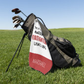 Serviette De Golf Personnalisé Awesome Firefighter Funny Firefighter (Vert)