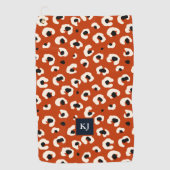 Serviette De Golf Personnalisé Bold Leopard Monogramme (Devant)