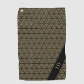 Serviette De Golf Personnalisé Elégant Golfer Monogramme (Devant)