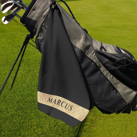 Serviette De Golf Personnalisé Elegant Moderne Golfer Monogramme