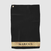 Serviette De Golf Personnalisé Elegant Moderne Golfer Monogramme (Devant)