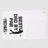 Serviette De Golf Personnalisé Meilleur papa par rapport (Horizontal)