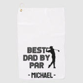 Serviette De Golf Personnalisé Meilleur papa par rapport (Devant)