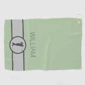 Serviette De Golf Personnalisé Nom personnalisé Cadeaux Golfer (Horizontal)