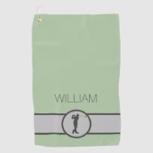 Serviette De Golf Personnalisé Nom personnalisé Cadeaux Golfer (Devant)