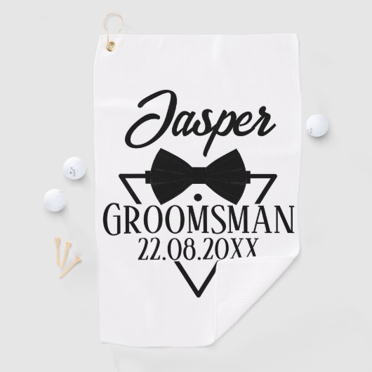Serviette De Golf Personnalisé pour Groomsman (En situation)