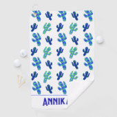 Serviette De Golf Personnalisé Saguaro Cactus Motif (En situation)