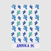 Serviette De Golf Personnalisé Saguaro Cactus Motif (Devant)