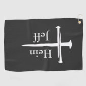 Serviette De Golf Personnalisé Trois clous Croix Blanche Christian (Horizontal)