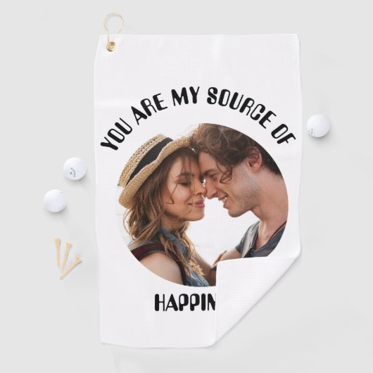 Serviette De Golf Personnalisé Vous êtes ma source de bonheur Photo (En situation)