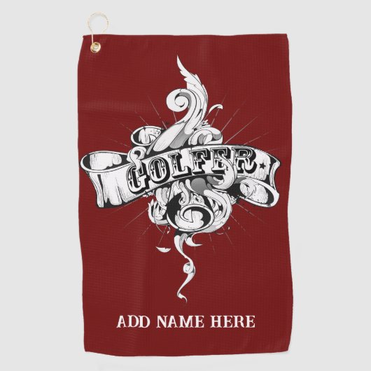 Serviette de golf personnalisée (Devant)