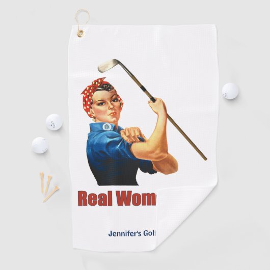 Serviette de golf personnalisée (En situation)