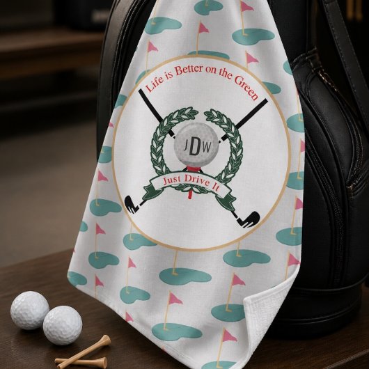 Serviette de golf personnalisée