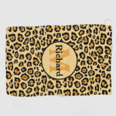 Serviette de golf personnalisée à imprimé léopard (Horizontal)