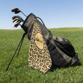 Serviette de golf personnalisée à imprimé léopard (Vert)