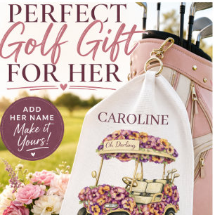 Serviette de golf personnalisée amusante pour elle