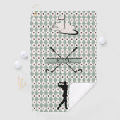 Serviette de golf personnalisée avec monogramme Ar (En situation)