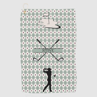 Serviette de golf personnalisée avec monogramme Ar