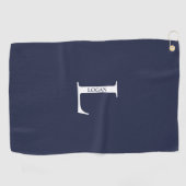 Serviette de golf personnalisée avec monogramme et (Horizontal)