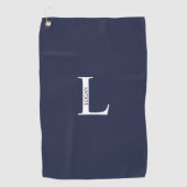Serviette de golf personnalisée avec monogramme et (Devant)