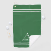 Serviette de golf personnalisée avec monogramme mo (En situation)