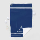 Serviette de golf personnalisée avec monogramme mo (En situation)
