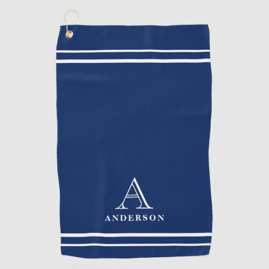 Serviette de golf personnalisée avec monogramme mo (Devant)