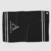 Serviette de golf personnalisée avec monogramme mo (Horizontal)