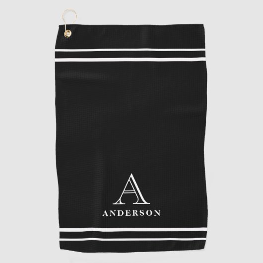 Serviette de golf personnalisée avec monogramme mo (Devant)