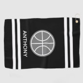 Serviette de golf personnalisée avec nom et logo d (Horizontal)