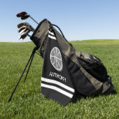 Serviette de golf personnalisée avec nom et logo d (Vert)