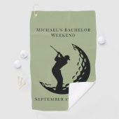 Serviette de golf personnalisée | Bachelor Golf We (En situation)