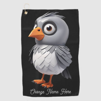 Serviette de golf personnalisée Birdie