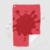 Serviette de golf personnalisée - Éclaboussure rou (En situation)