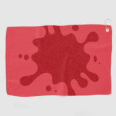 Serviette de golf personnalisée - Éclaboussure rou (Horizontal)