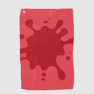 Serviette de golf personnalisée - Éclaboussure rou