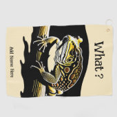 Serviette de golf personnalisée en cabot de canne (Horizontal)