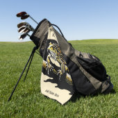 Serviette de golf personnalisée en cabot de canne (Vert)