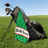 Serviette de golf personnalisée en Tartan Vert Pla