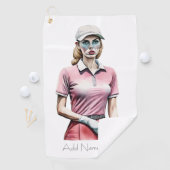 Serviette de golf personnalisée Golfer's (En situation)