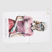 Serviette de golf personnalisée Golfer's (Horizontal)