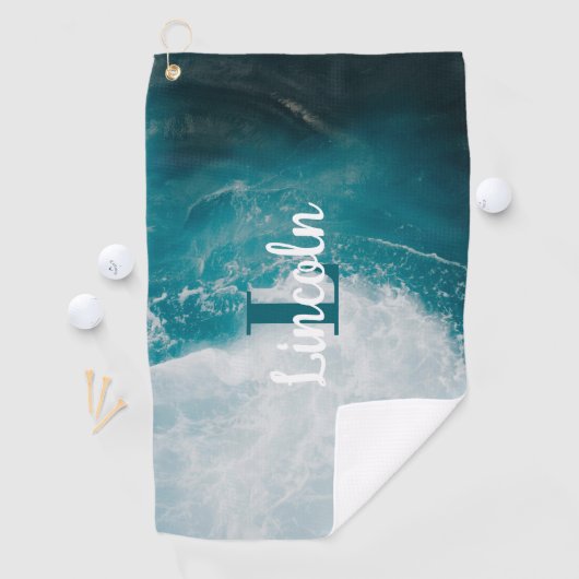 Serviette de golf personnalisée - Nom ou Initiales (En situation)