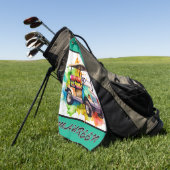 Serviette de golf personnalisée pour dames (Vert)